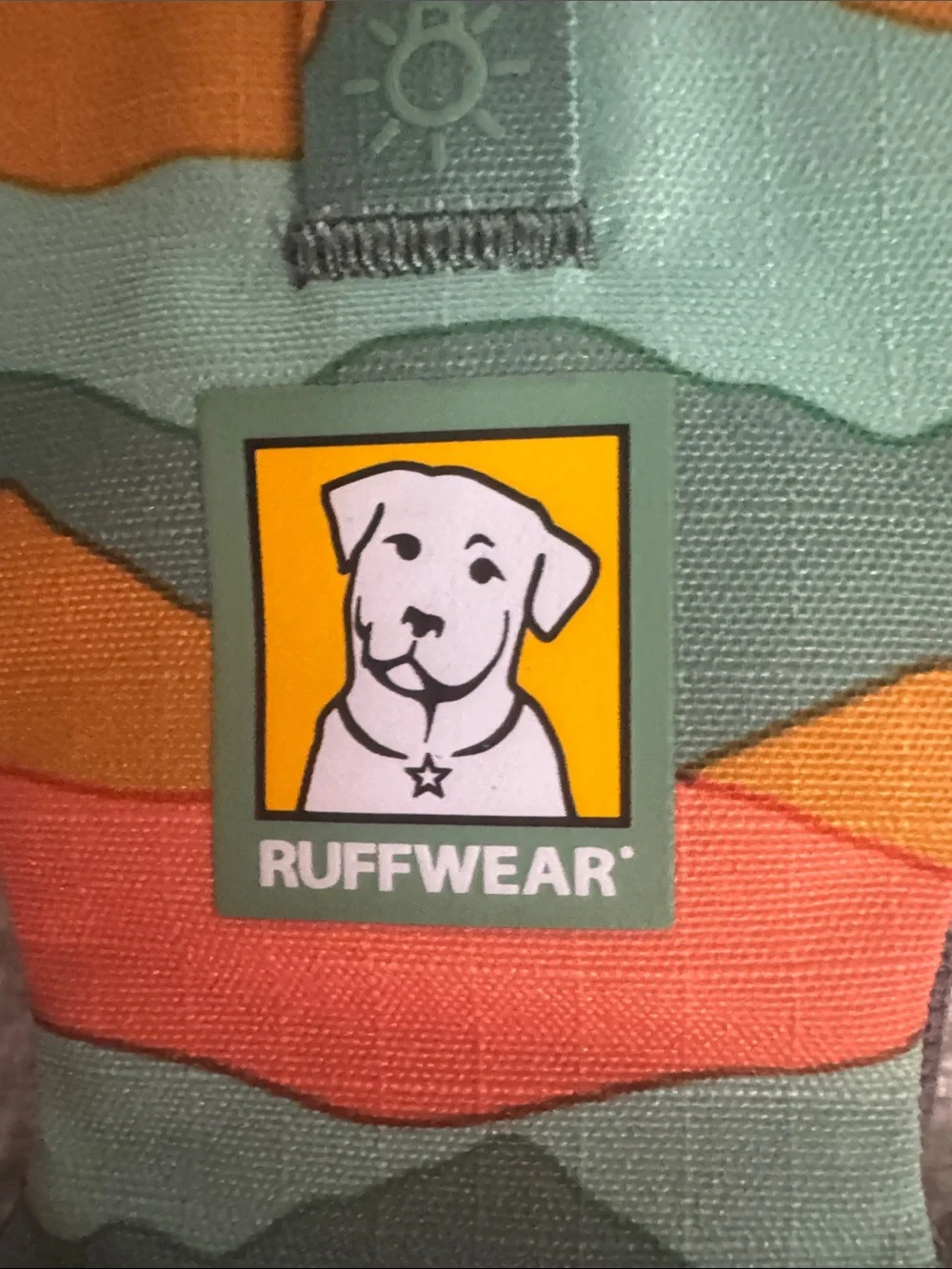 Ruffwear Front Range Dog Harness - Mint Green & Orange Wave